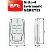 BFT Mitto-4 távirányító méretek