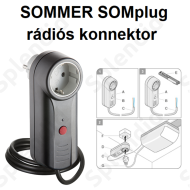 SOMMER SOMplug kapunyitó, garázskapu rádiós konnektor